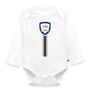 Lyon Fußballverein - Baby Bio-Langarm-Body - Weiß - Vorne