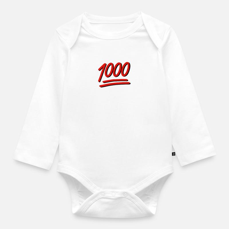 1000 - Baby Bio-Langarm-Body - Weiß