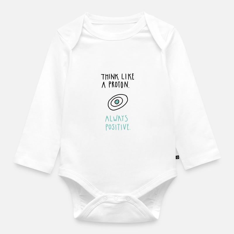 positif - Body Bébé bio manches longues - blanc