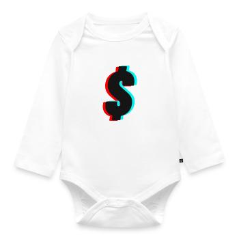 Dollar - Baby Bio-Langarm-Body - Weiß - Vorne