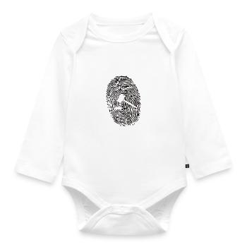 Lawyer Justice Fingerprint - Organic Longsleeve Baby Bodysuit - white - Front