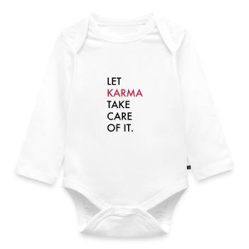 karma - Organic Longsleeve Baby Bodysuit - white - Front