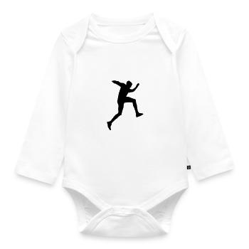 laufen springen - Baby Bio-Langarm-Body - Weiß - Vorne