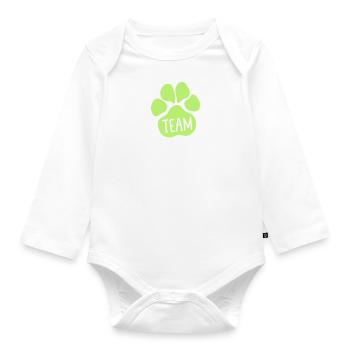 Team Rally Obedience - Hundepfote - Hundesport - Baby Bio-Langarm-Body - Weiß - Vorne