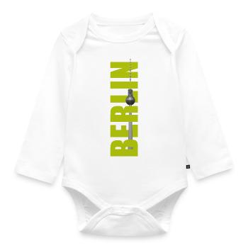 Berlin TV Tower - Organic Longsleeve Baby Bodysuit - white - Front