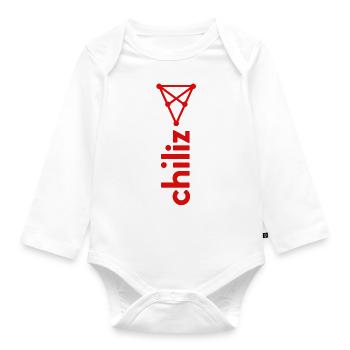 Chiliz Vertical - Organic Longsleeve Baby Bodysuit - white - Front