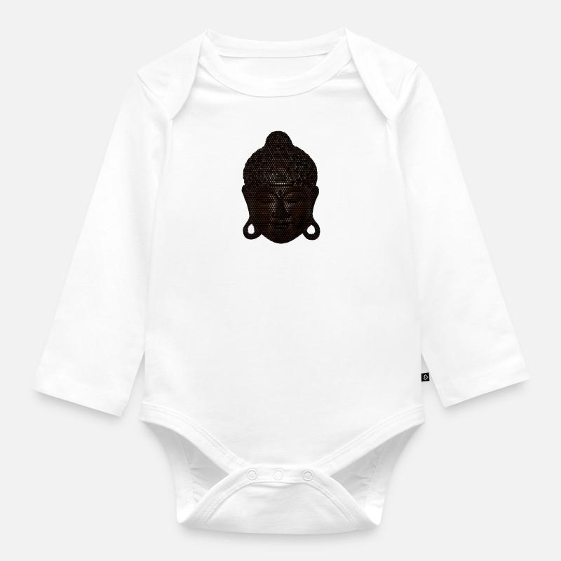 Bouddha - Body Bébé bio manches longues - blanc