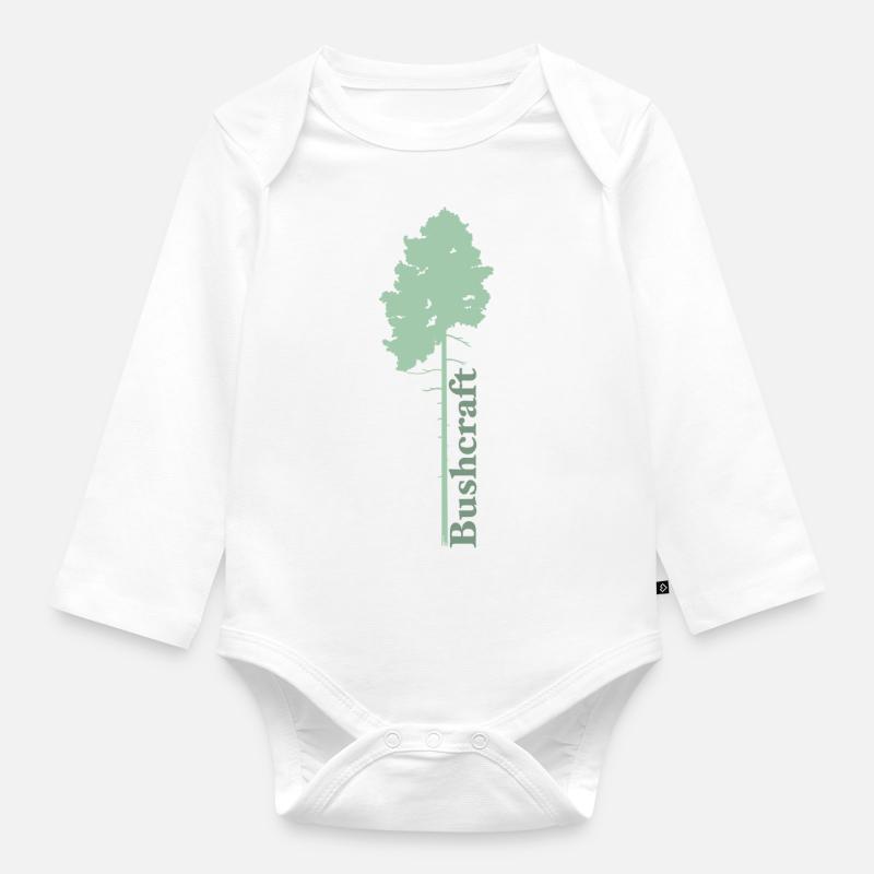 Bushcraft - Body Bébé bio manches longues - blanc