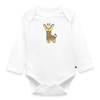 Ikki la girafe - Body Bébé bio manches longues - blanc - Devant