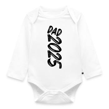 Papa 2025 - Body Bébé bio manches longues - blanc - Devant