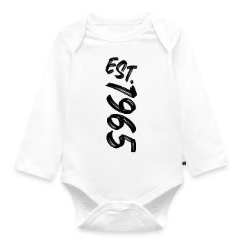 Fondé en 1965 - Établi en 1965 - Cadeau d’anniversaire - Body Bébé bio manches longues - blanc - Devant