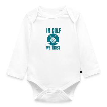 Golf - Golfclub Goldspieler Birdie Elite Luxus - Baby Bio-Langarm-Body - Weiß - Vorne