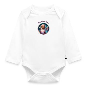 Ich bin ein Engel - Baby Bio-Langarm-Body - Weiß - Vorne
