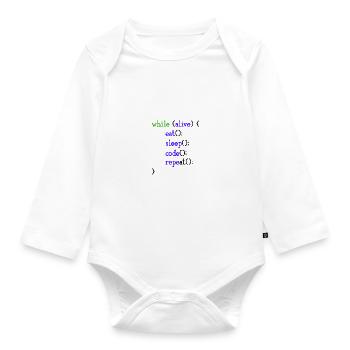 Computer scientist - Organic Longsleeve Baby Bodysuit - white - Front