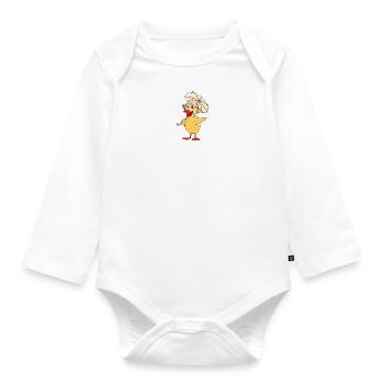 Schnatterinchen mit Schirm - Baby Bio-Langarm-Body - Weiß - Vorne