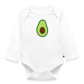 avocat - Body Bébé bio manches longues - blanc - Devant