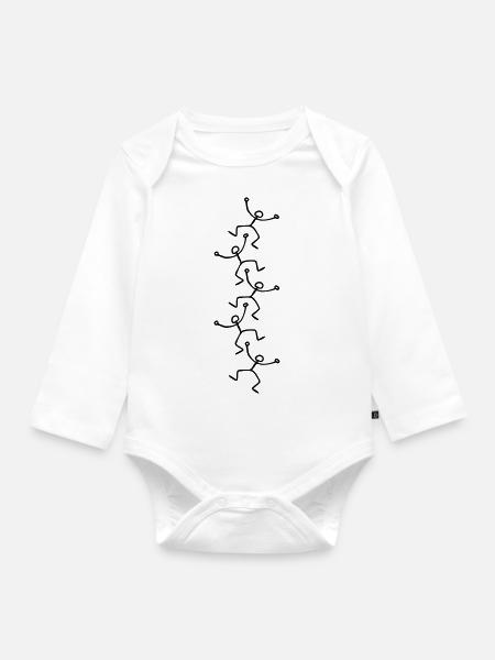 Figuren / figures - Baby Bio-Langarm-Body - Weiß