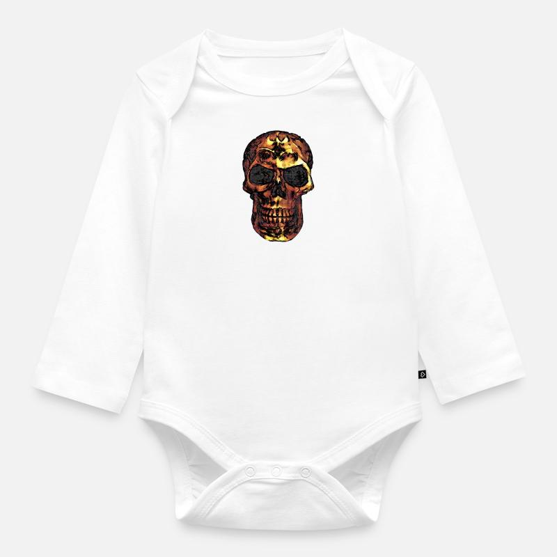 Calavera - Baby Bio-Langarm-Body - Weiß
