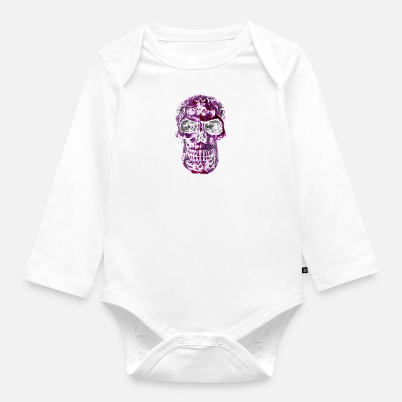 Calavera - Baby Bio-Langarm-Body - Weiß