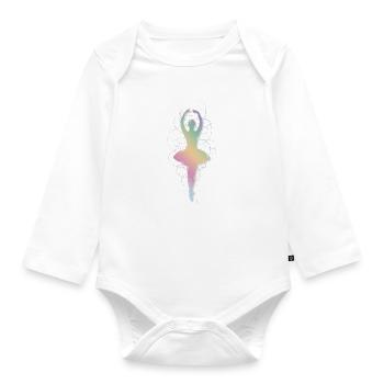ballerine - Body Bébé bio manches longues - blanc - Devant