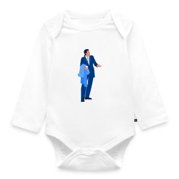Urban - john travolta - Baby Bio-Langarm-Body - Weiß - Vorne