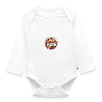 fuego1 - Organic Longsleeve Baby Bodysuit - white - Front