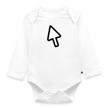 Mouse pointer mouse computer gift for gamers - Organic Longsleeve Baby Bodysuit - white - Front