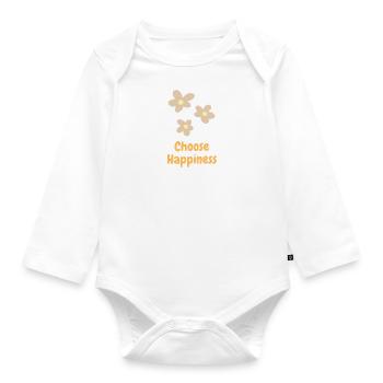 Choisissez le bonheur - Body Bébé bio manches longues - blanc - Devant
