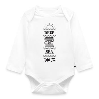 Deep sea adventure - Organic Longsleeve Baby Bodysuit - white - Front