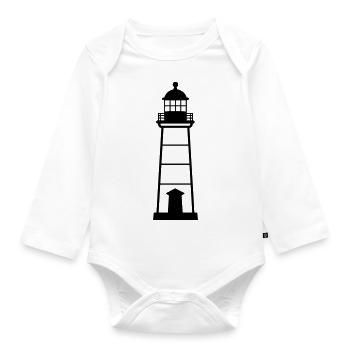 Lighthouse - Organic Longsleeve Baby Bodysuit - white - Front