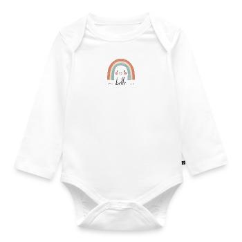 Belle! Arc-en-ciel, personnalisable - Body Bébé bio manches longues - blanc - Devant