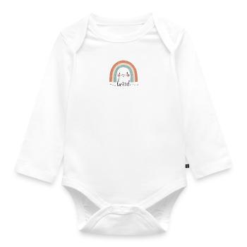 Berrit! Rainbow, customizable - Organic Longsleeve Baby Bodysuit - white - Front