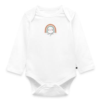 Brigitte! Arc-en-ciel, personnalisable - Body Bébé bio manches longues - blanc - Devant