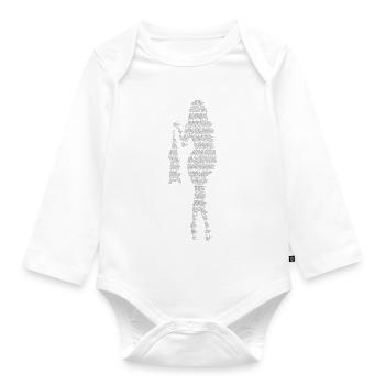 Silhouette - Baby Bio-Langarm-Body - Weiß - Vorne