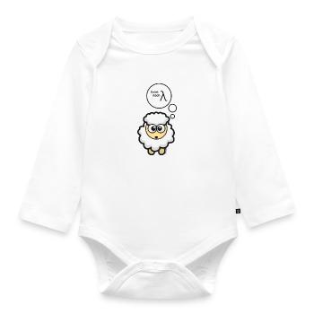 Es ist noch Lamm da - Baby Bio-Langarm-Body - Weiß - Vorne