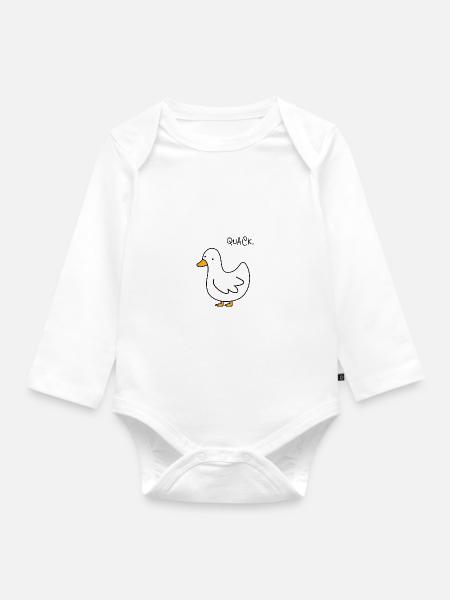 Gans - Baby Bio-Langarm-Body - Weiß