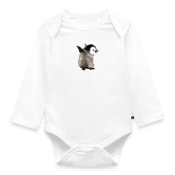 Bébés pingouins - Body Bébé bio manches longues - blanc - Devant