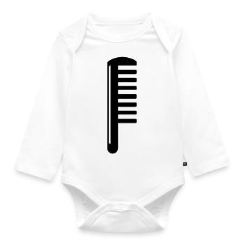 Kamm Friseur icon - Baby Bio-Langarm-Body - Weiß - Vorne