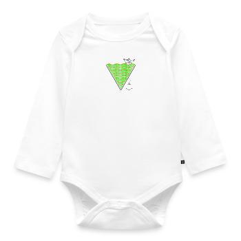 Triangle Mer et Amour Bonheur Ancre - Body Bébé bio manches longues - blanc - Devant