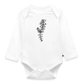 Hanging plant 2 - Baby Bio-Langarm-Body - Weiß - Vorne