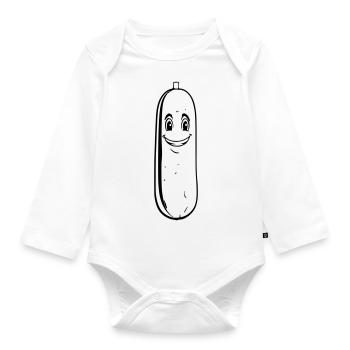 Contour de concombre - Body Bébé bio manches longues - blanc - Devant