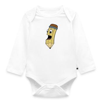 Sketchy - Organic Longsleeve Baby Bodysuit - white - Front
