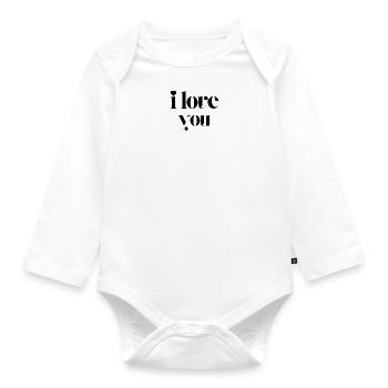 Je t’aime - Body Bébé bio manches longues - blanc - Devant