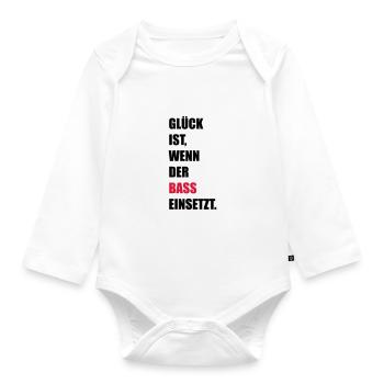 Bass - Baby Bio-Langarm-Body - Weiß - Vorne
