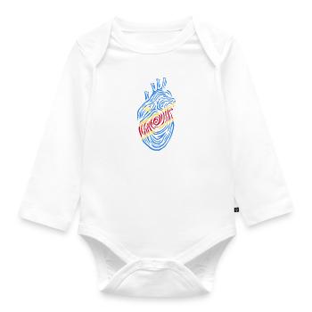 Cœur du Congo – Amour et unité pour le Congo - Body Bébé bio manches longues - blanc - Devant