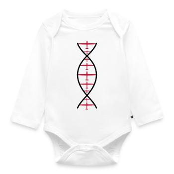 dna segelflieger glider - Baby Bio-Langarm-Body - Weiß - Vorne