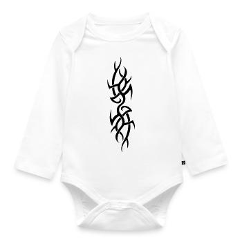 tribal - Baby Bio-Langarm-Body - Weiß - Vorne