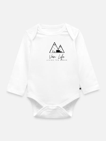 Van Life - Baby Bio-Langarm-Body - Weiß