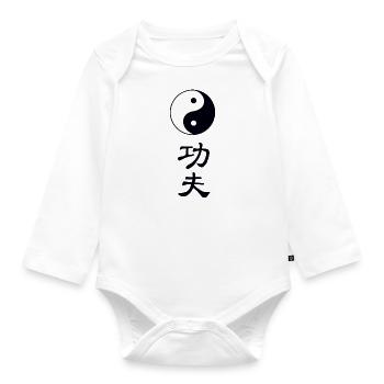 tao kung fu - Organic Longsleeve Baby Bodysuit - white - Front