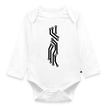 pcb - Organic Longsleeve Baby Bodysuit - white - Front